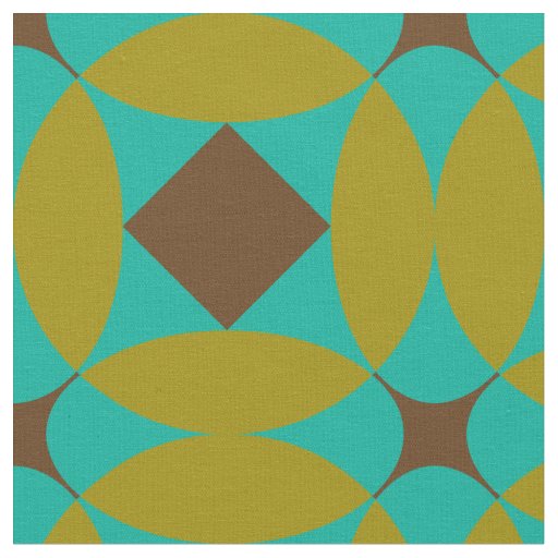 Retro Vintage Mod Geometric Pattern Fabric