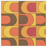 Retro Vintage Mod Orange Pattern Fabric