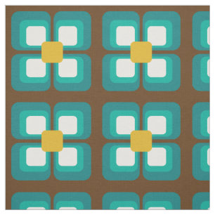 Retro Vintage Mod Pattern Fabric