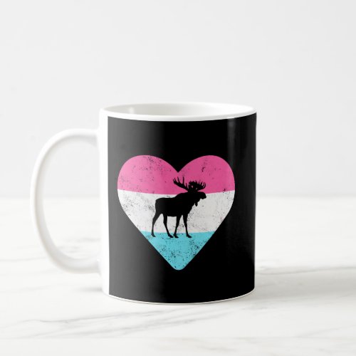 Retro Vintage Moose Gift For Women Or Girls Coffee Mug