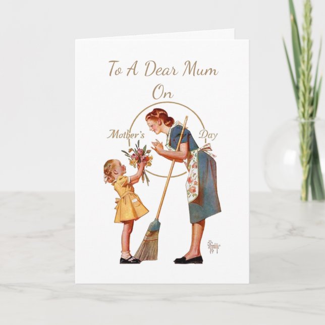 Retro/Vintage Mother’s Day Card (Front)