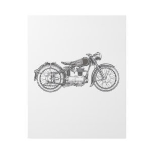 Retro Vintage Motorcycle _ I Love My Motorcycle Gallery Wrap