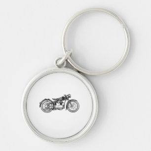 Retro Vintage Motorcycle _ I Love My Motorcycle Keychain