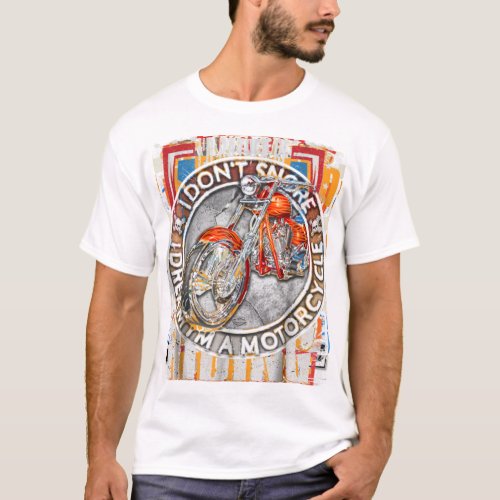 Retro vintage motorcycle race Live to ride T_Shirt