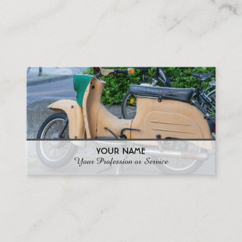 Retro vintage motorcycle restauration experts busi business card