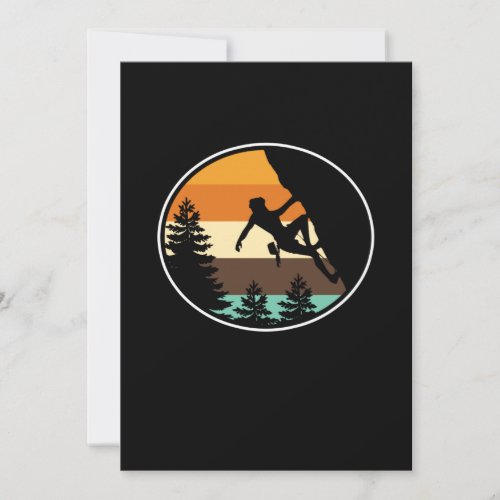 Retro Vintage Mountain Climber Rock Climbing Lover Invitation