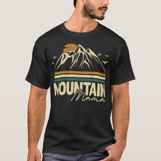 Retro Vintage Mountain Mama Life Cute Mom Hiking G T-Shirt