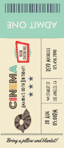 movie ticket invitations zazzle