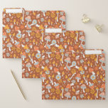 Retro Vintage Mushroom Flower Pattern File Folder