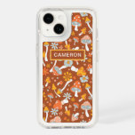 Retro Vintage Mushroom Flower Pattern Speck iPhone 14 Case