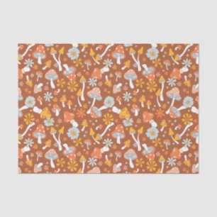 Retro Vintage Mushroom Flower Pattern Tissue Paper