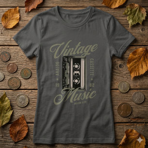 Retro Vintage Music Cassette Tape T-Shirt