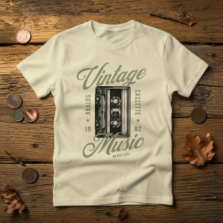 Retro Vintage Music Cassette Tape T-Shirt