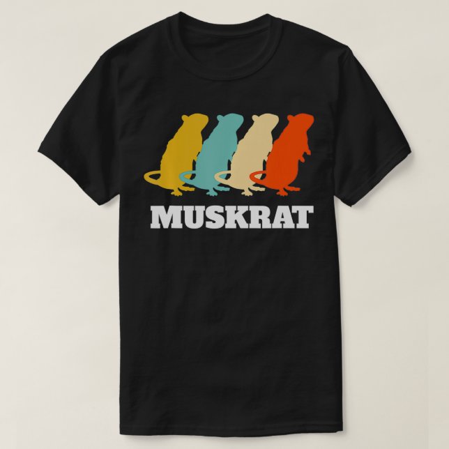 Retro Vintage Muskrat  T-Shirt (Design Front)