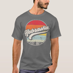 Retro Vintage Nebraska Design Est T-Shirt