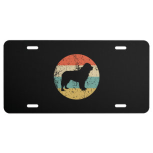 Retro Vintage Newfoundland   Funny Newfie Dog License Plate