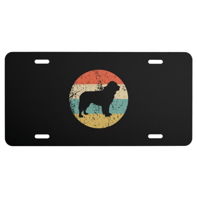 Retro Vintage Newfoundland | Funny Newfie Dog License Plate (Front)