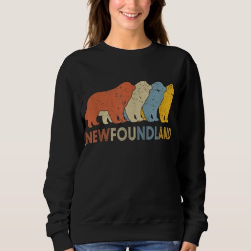 Retro Vintage Newfoundland  Funny Newfie Lovers Sweatshirt