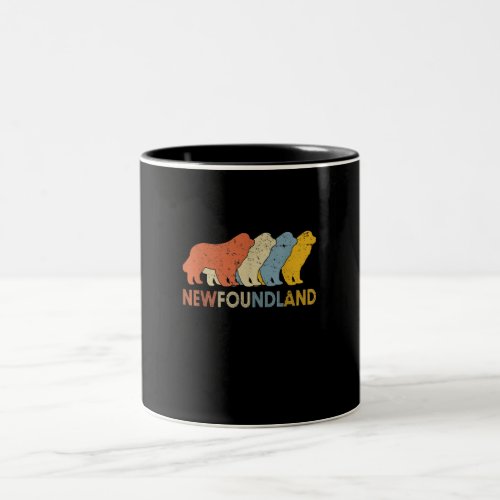 Retro Vintage Newfoundland  Funny Newfie Lovers Two_Tone Coffee Mug