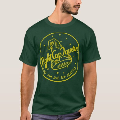 Retro Vintage Night Cap Tavern Seattle 1 T_Shirt
