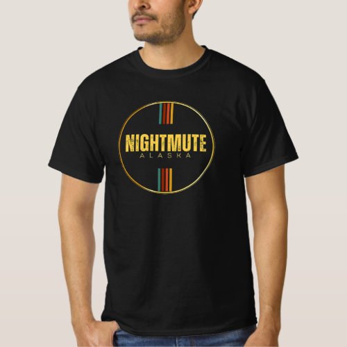 Retro vintage Nightmute city alaska state 70s Ak  T_Shirt
