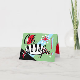 Retro vintage non-photo Christmas Holiday card