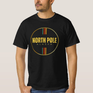 Retro vintage North Pole city alaska state 70s T-Shirt