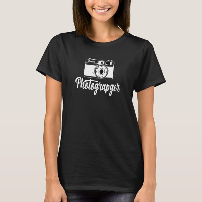 Retro Vintage Old Camera Photographer Videographer T-Shirt (Front)