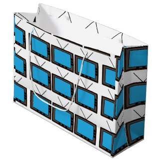 Retro Vintage Old Television Large Gift Bag