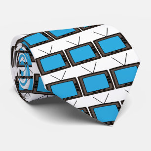 Retro Vintage Old Television Neck Tie
