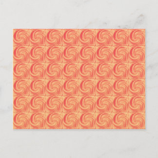 Retro Vintage Orange Swirl Pattern Postcard
