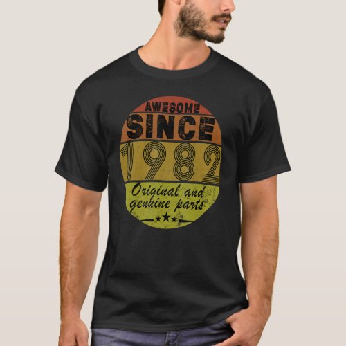 Retro Vintage Original And Genuine Parts  40th Bir T_Shirt