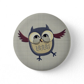 Retro Vintage Owl Pinback Button