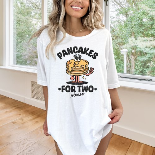 Retro Vintage Pancakes for Two Pregnancy Shirt