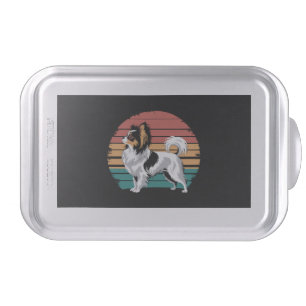 Retro Vintage Papillon Dog Lover Animal Papillon Cake Pan