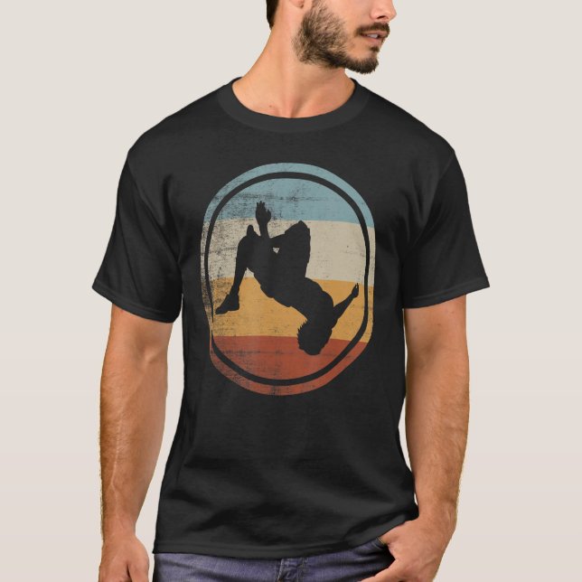 Retro Vintage Parkour Runner Freerunning Parkour T-Shirt (Front)