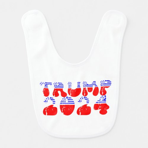 Retro Vintage Patriotic Trump 2024 Baby Bib