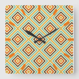 retro vintage pattern funky wall clock
