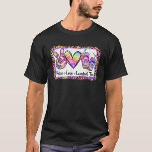 Retro Vintage Peace Love Loaded Tea Lover Tie Dye T-Shirt
