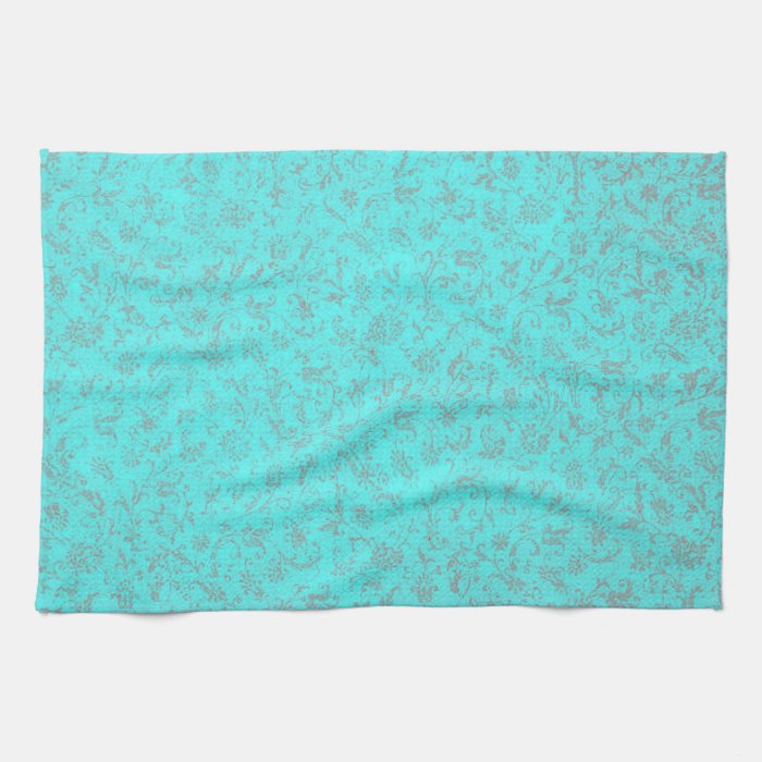 Retro Vintage Peacock Teal Kitchen Towels