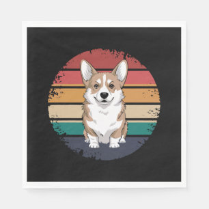 Retro Vintage Pembroke Welsh Corgi Lover Dog Gifts Napkins