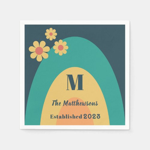 Retro Vintage Personalized Family Reunion  Napkins