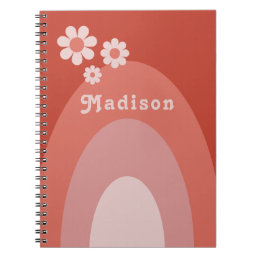 Retro Vintage Personalized Name Notebook