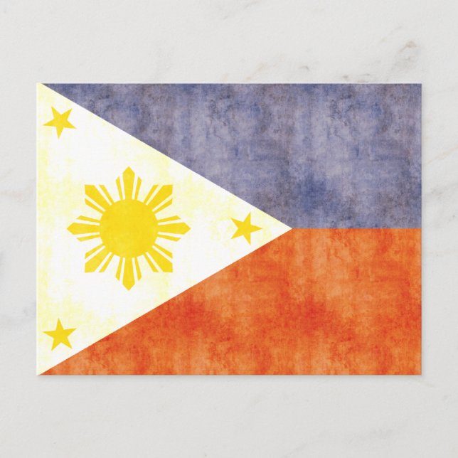 Retro Vintage Philippines Flag Postcard (Front)