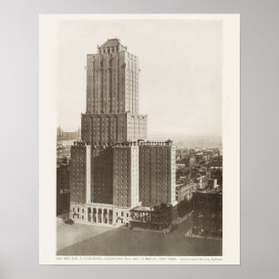 Retro Vintage Photo New York City Building Poster