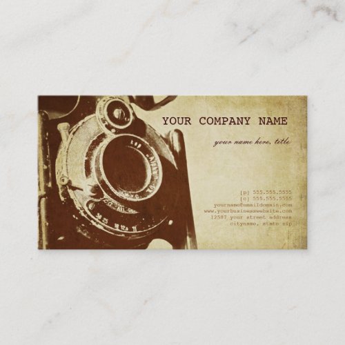 Retro Vintage Photography Business Card