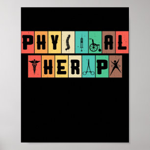 Retro Vintage Physical Therapy Physical Therapist Poster
