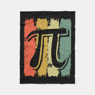 Retro Vintage Pi Math Geek Mathematician Pi Day Fleece Blanket
