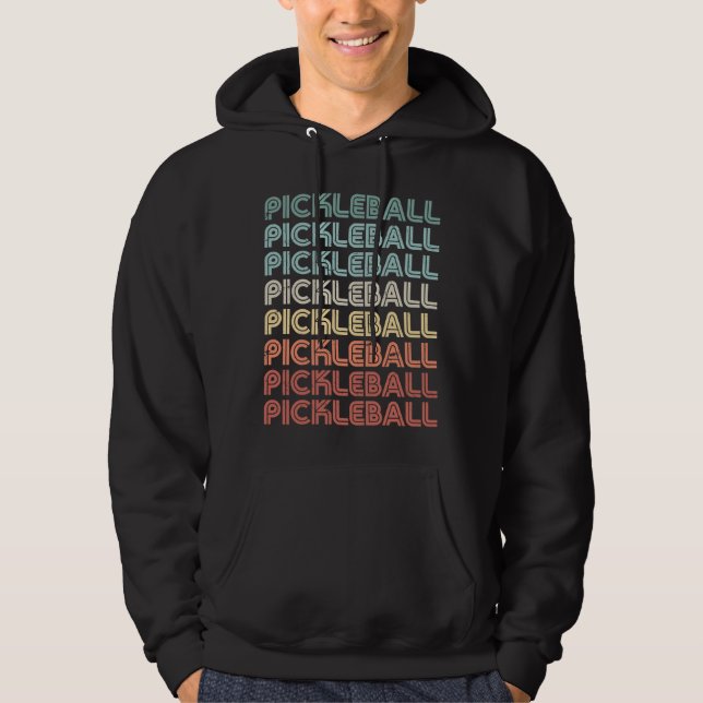 Retro Vintage Pickleball Player Gift Hoodie (Front)
