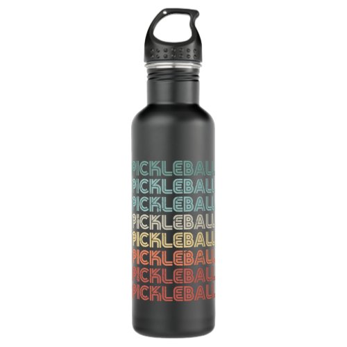 Retro Vintage Pickleball Player Gift Stainless Steel Water Bottle